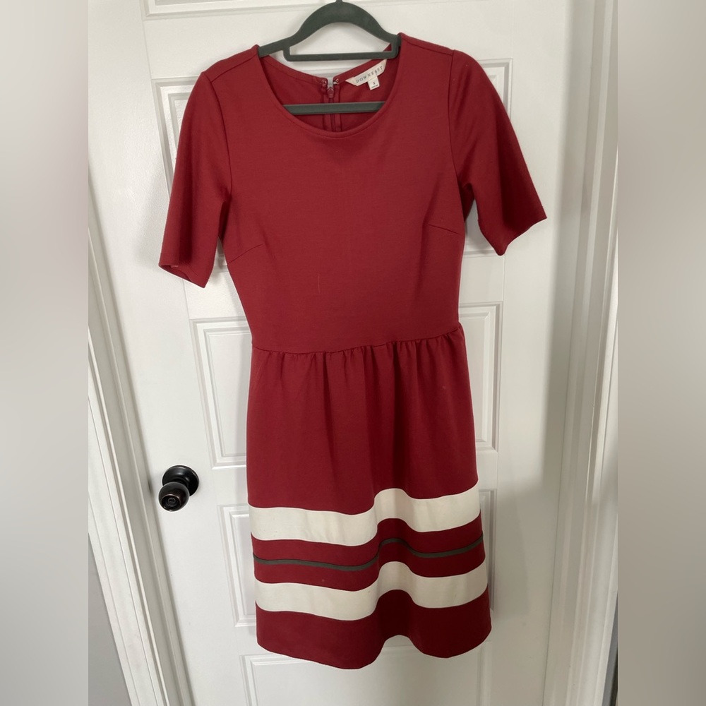 Elegant Red and White Dress